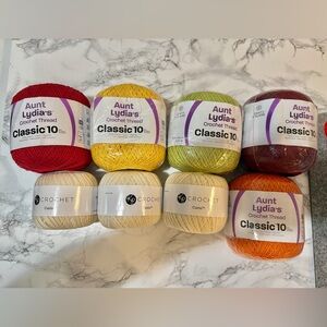 Aunt Lydia's and Curio Crochet Thread Set New NWT